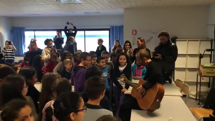 Media Calogero Répéttion avec les enfants d'Echirolles